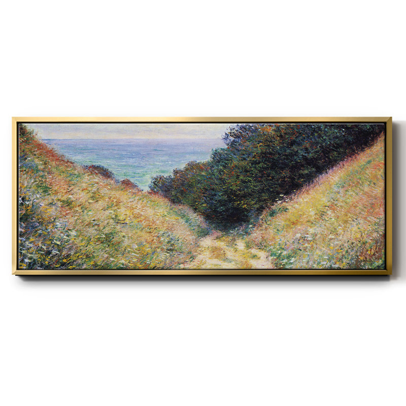 Toile encadrée «Pourville # 1» par Monet, H 20 po x l 50 po