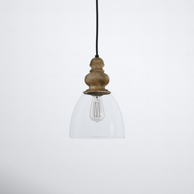 Delmare Single Light Glass Steel Dimmable Pendant