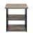 Rustic Industrial And Open Shelves Nightstand 1Pc Metal Frame Durable Bedroom Furniture