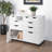 Sutton Bins & Drawers Multi-Storage Wide Mobile Cabinet in White, 26.12" H X 32.12" W X 15.87" D-1190216289