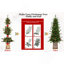 Arbre de Noël vert 4 pi avec base scintillante - 100 lumières DEL multicolores, 396 pointes, baies rouges et pommes de pin, branches pleines en PE / PVC, pot lumineux festif