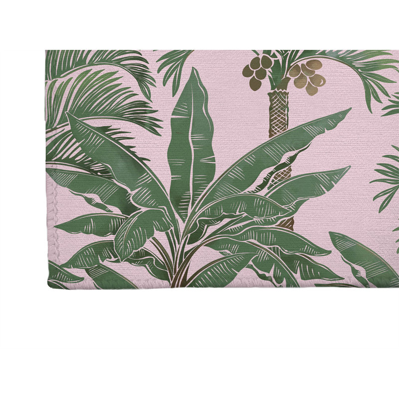Tapis de bureau In the Jungle, L 7 pi x L 5 pi, Rose
