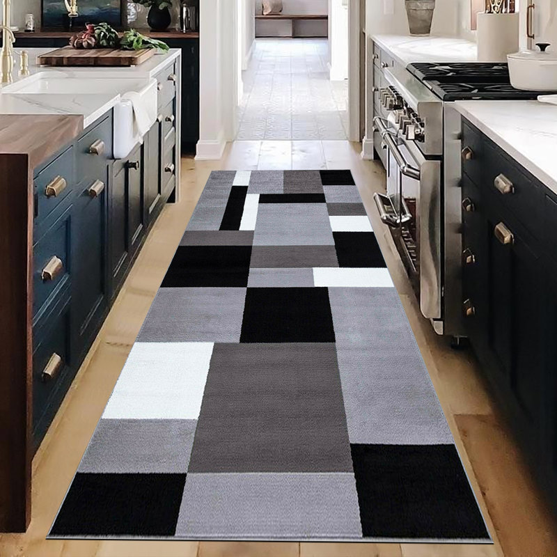 Runner Eugina Geometric Hand Woven Area Rug, 60 x 220