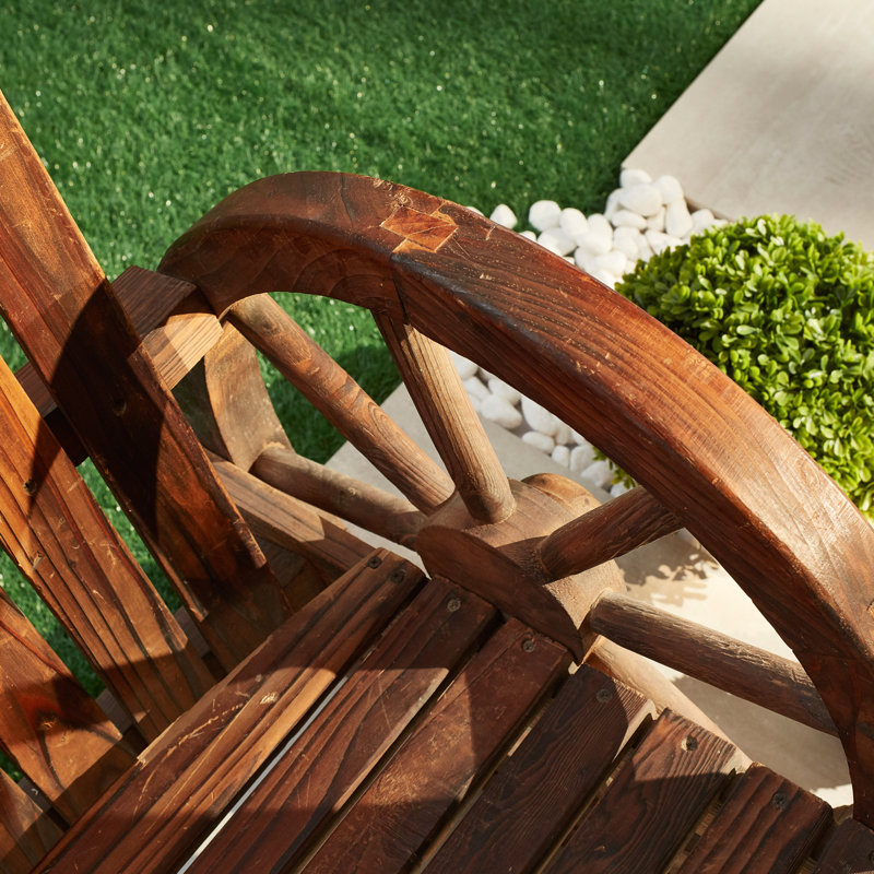 Chaise adirondack en bois massif wagon-wheel Ibrahim
