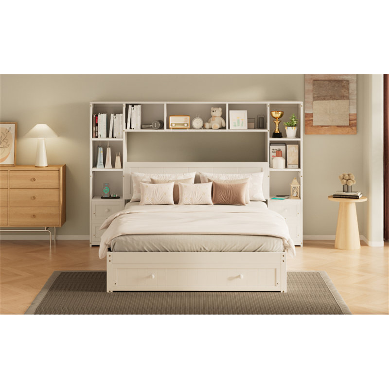 Lit plateforme Pine Wood, Grand lit