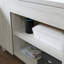 Bureau en L avec tablettes ouvertes réglables