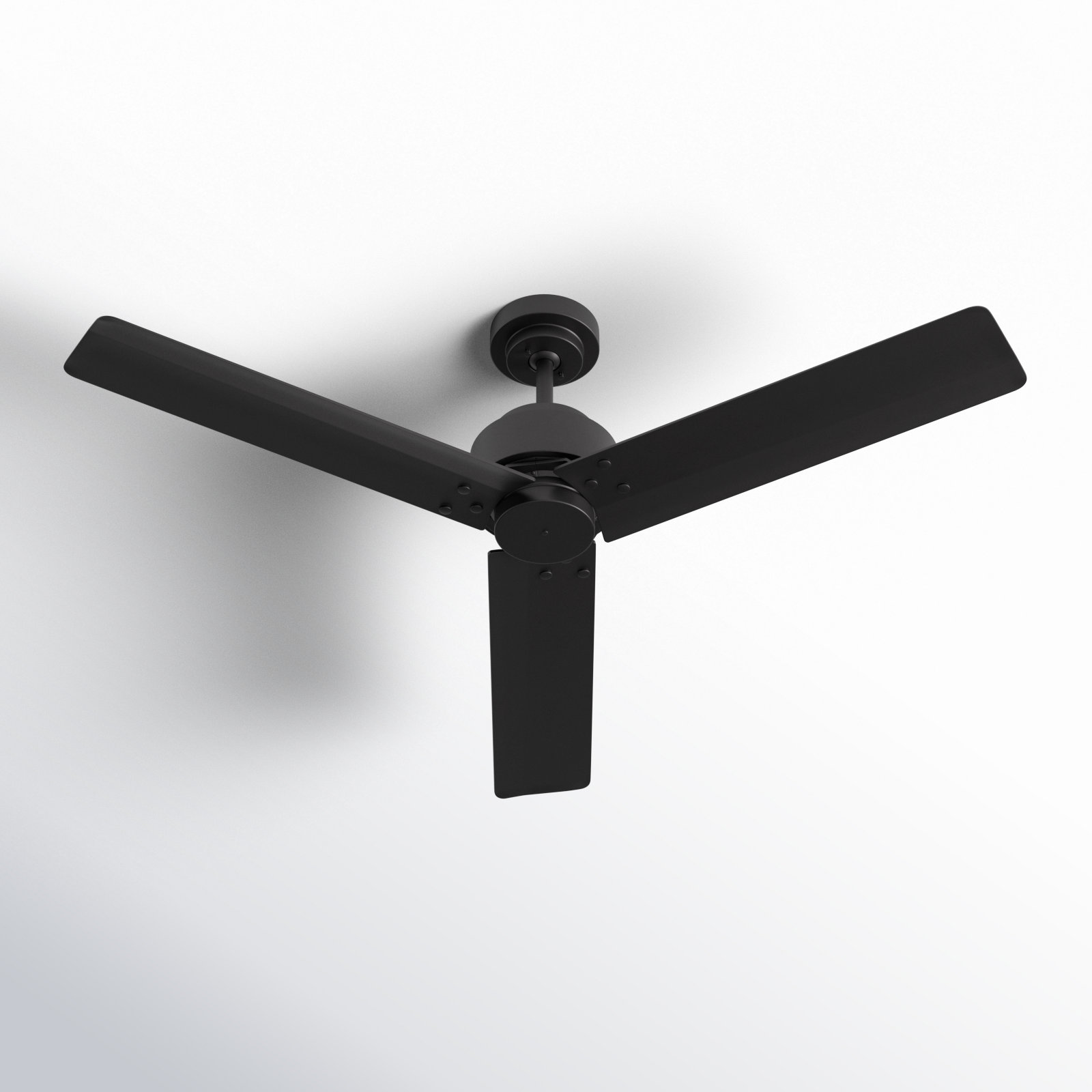 Saxony 68'' 3 Blade Ceiling Fan, Midnight Black