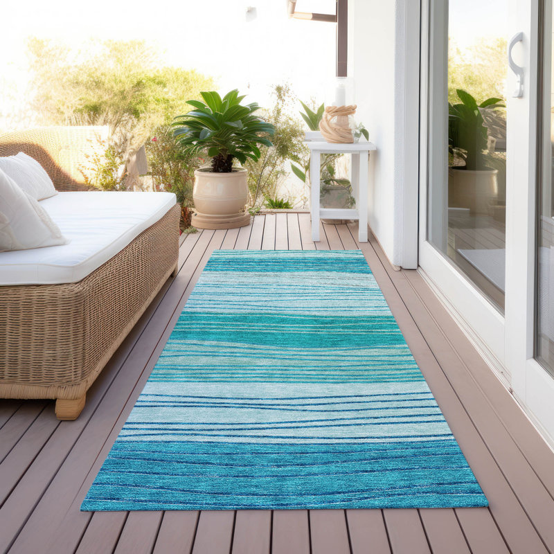 Tapis intérieur / extérieur avec envers antidérapant Withams, Tapis de couloir 2 pi 3 po x 7 pi 6 po