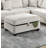 3Pc Sectional Set Corduroy Upholstered Laf Sofa Raf Chaise Ottoman L-Sectional Living Room Furniture-1843486633
