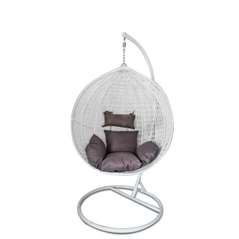Fernelius Swing Chair with Stand, Grey, White