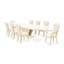 Fantosini Pedestal Dining Table - Creamy Pearl