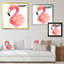Flamant rose sur fond blanc II - peinture sur toile-67417844-67417845