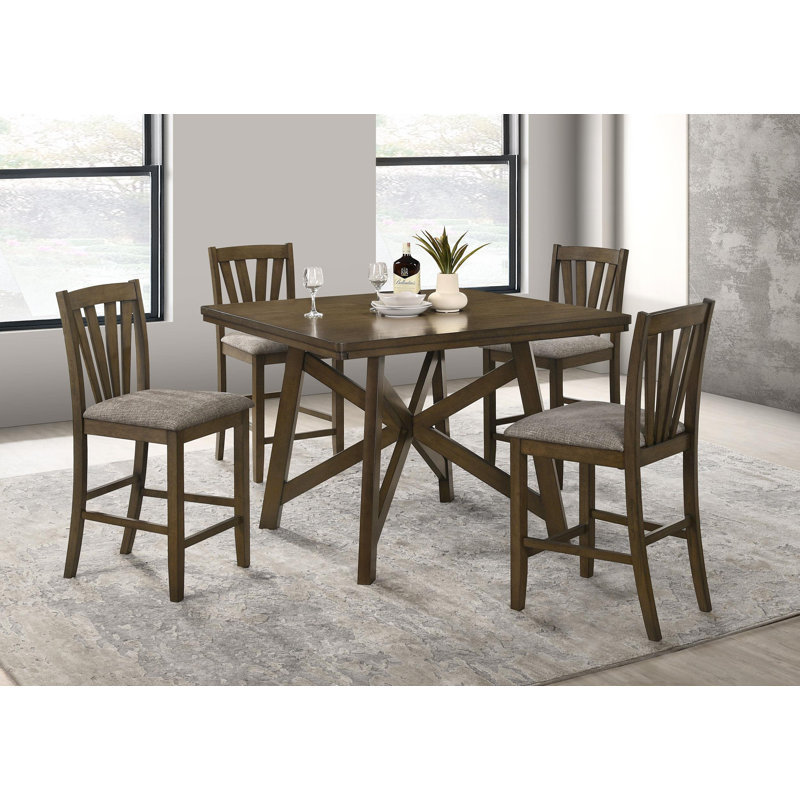 Kiser 5-piece 47-inch Counter Height Dining Set Brown