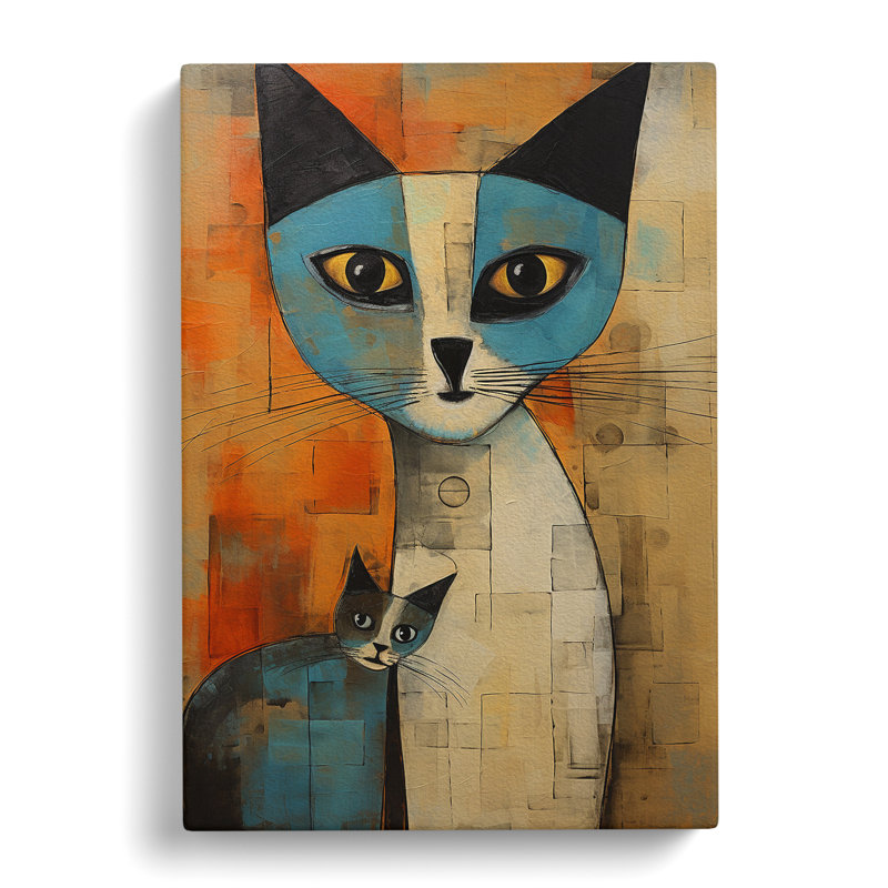 Ragdoll Cat Expressionism - Wrapped Canvas, 50cm H x 35cm W x 3cm D