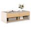 Table basse Home avec 2 tiroirs et 2 tablettes rectangulaires