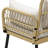  2-Piece All-Weather Rattan Conversation Loveseat Chairs Set