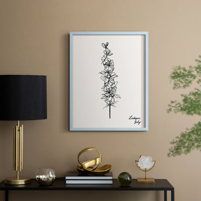 «Annuel Flowers VII», reproduction encadrée - bois massif