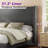 Belo Queen Dark Gray Upholstered Wingback Platform Bed-435998068-435998056