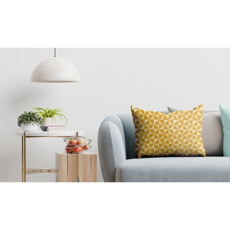 Housse et insert de coussin d'extérieur, Jaune
