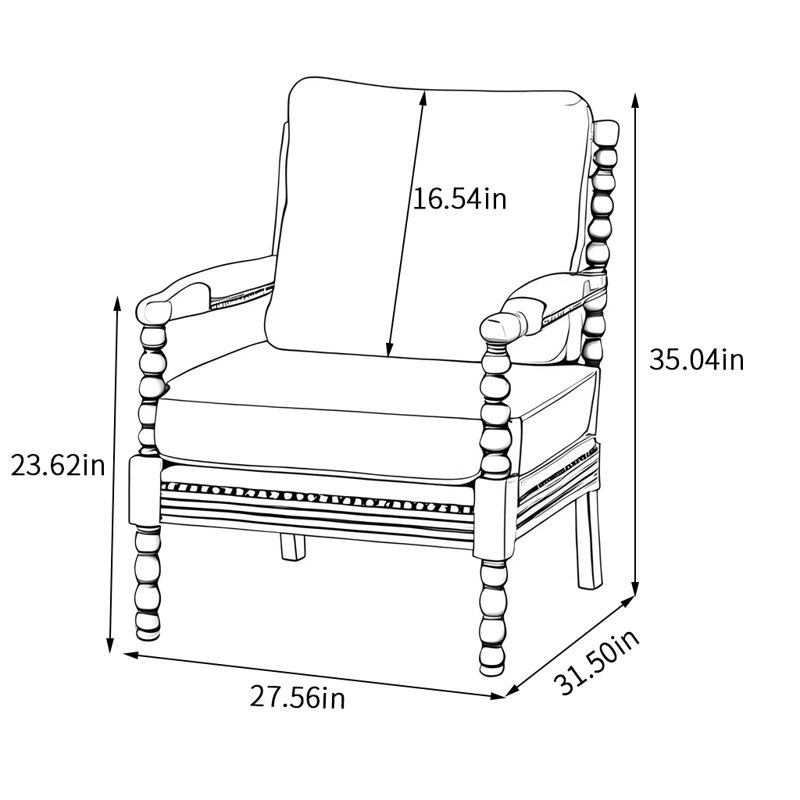 Chaise texturée en tissu jacquard