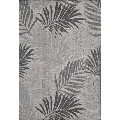 Ablie Floral Machine Woven Indoor / Outdoor Area Rug