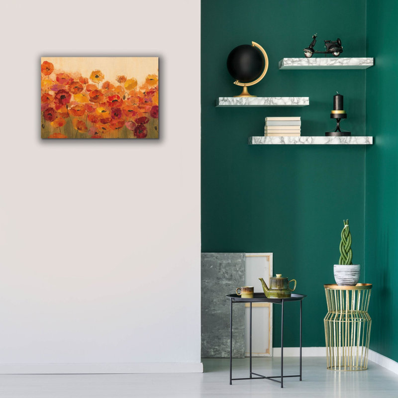 «Summer Poppies» par Silvia Vassileva, art mural sur toile, H 18 po x l 26 po