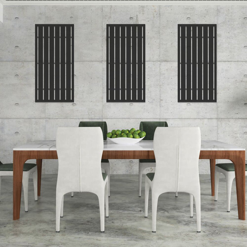 Black Polymer Decorative Screen Panel, 2 ft x 4 ft