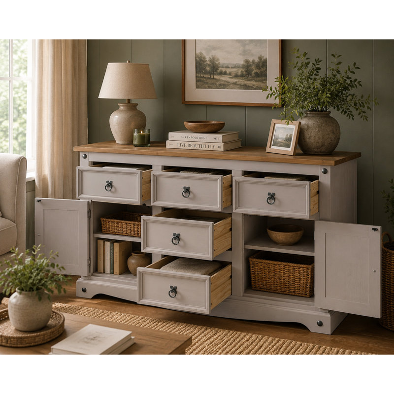 Kacey 125cm Solid Wood Sideboard