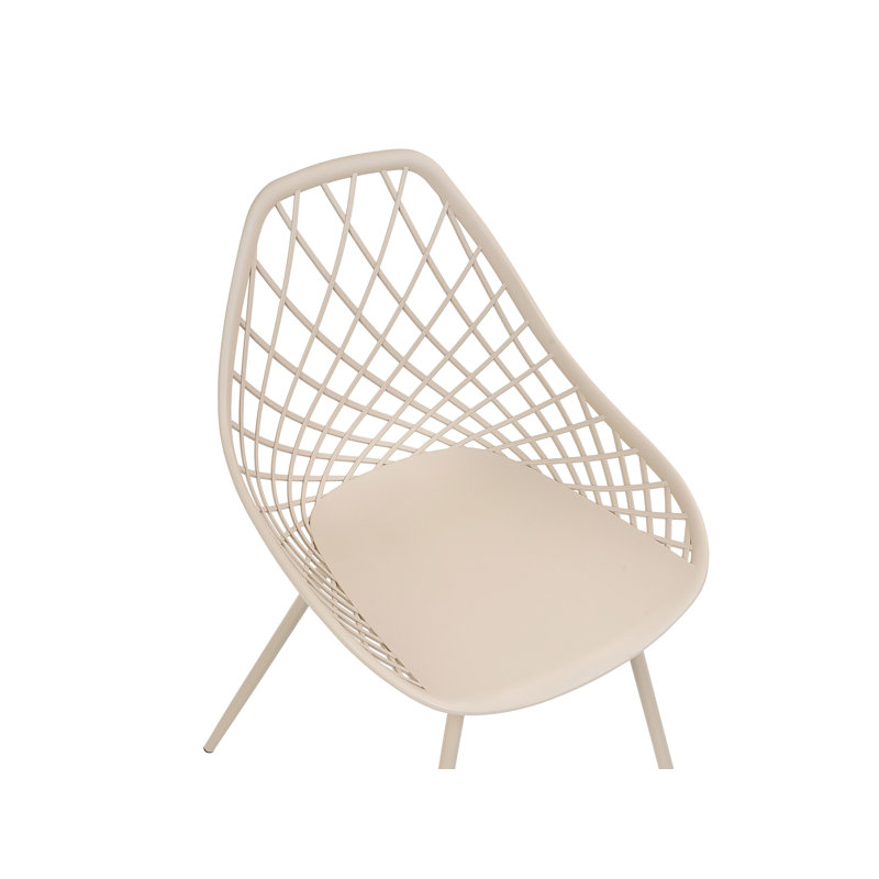 Rosanne 47cm H Cross Back Side Chair in Green, Beige
