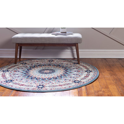 Tapis traditionnel Kelayeh couleur cobalt