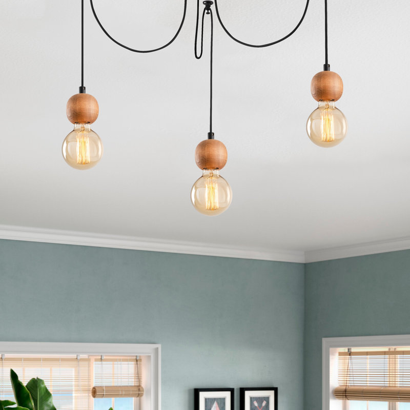 Luminaire suspendu grappe 3 lumières Herzog
