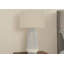 Lighting, 31 po, lampe de table, céramique crème, abat-jour beige, contemporain
