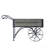 24.4X12.6X15.4" Rustic Black Trolley Cart Plant Stand, Planter