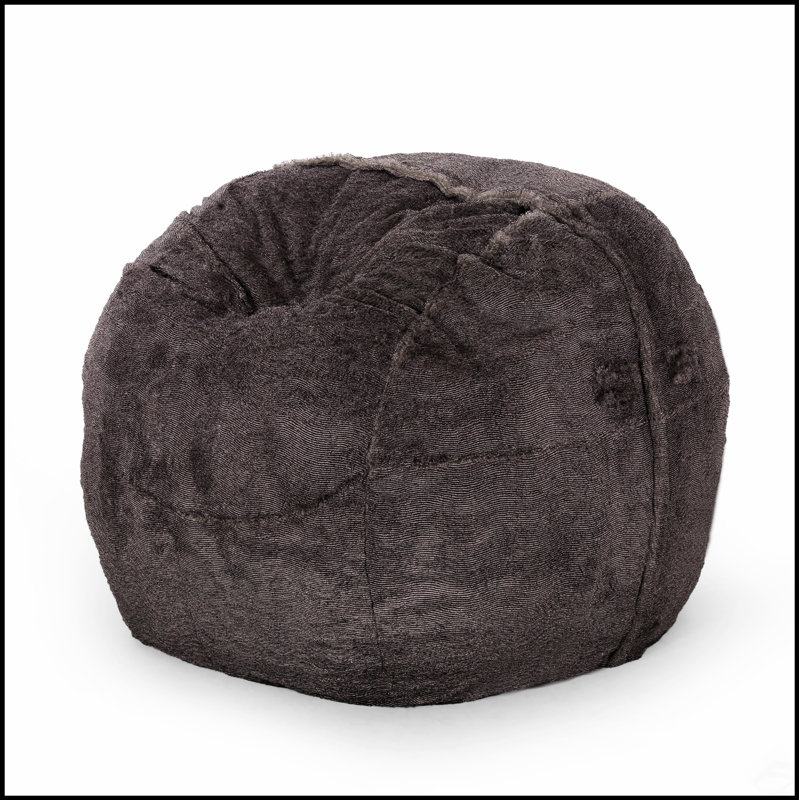 Fauteuil à billes confortable en fourrure synthétique Lily