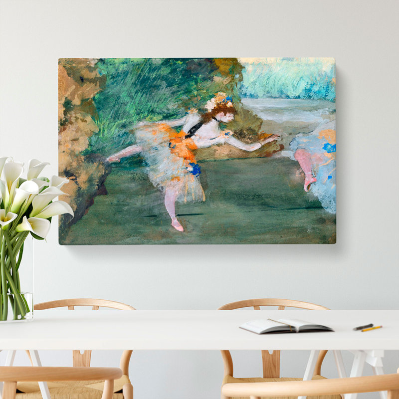 Ballet Ballerina Dancer On Stage by Edgar Degas - Wrapped Canvas, 35cm H x 50cm W x 3cm D