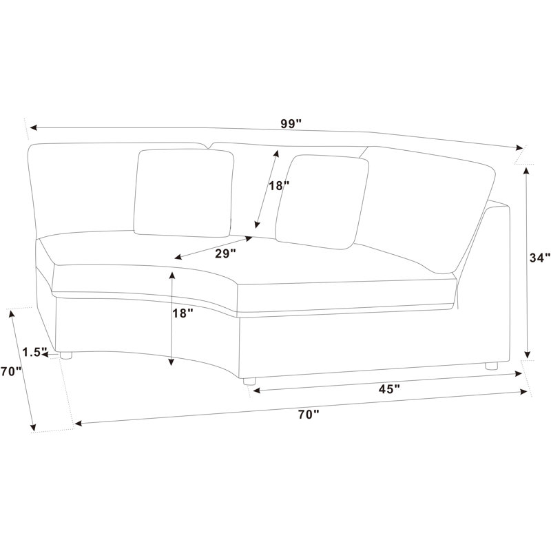 Agaro 70'' Corduroy Loveseat, Beige