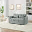 Canapé-lit polyvalent pliable de 54,33 po en 3 longueurs, lit escamotable moderne en velours avec dossier réglable, gris clair