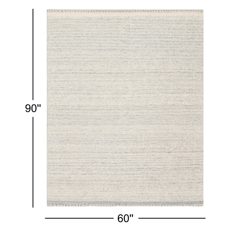 Tapis rayé tissé à la main Larissa, Rectangle 5 pi x 7 pi 6 po