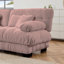 Canapé 2 places pour le salon, canapé 2 places en chenille avec 2 coussins lombaires et 2 coussins décoratifs, chenille rose-850964751