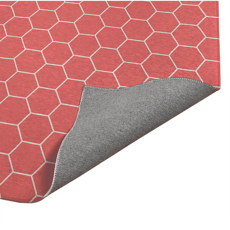 Tapis de cuisine Byrdhill, Vieux rose, Rectangulaire 2 pi x 3 pi