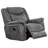 Encino Grey Upholstered Padded Arm Glider Recliner