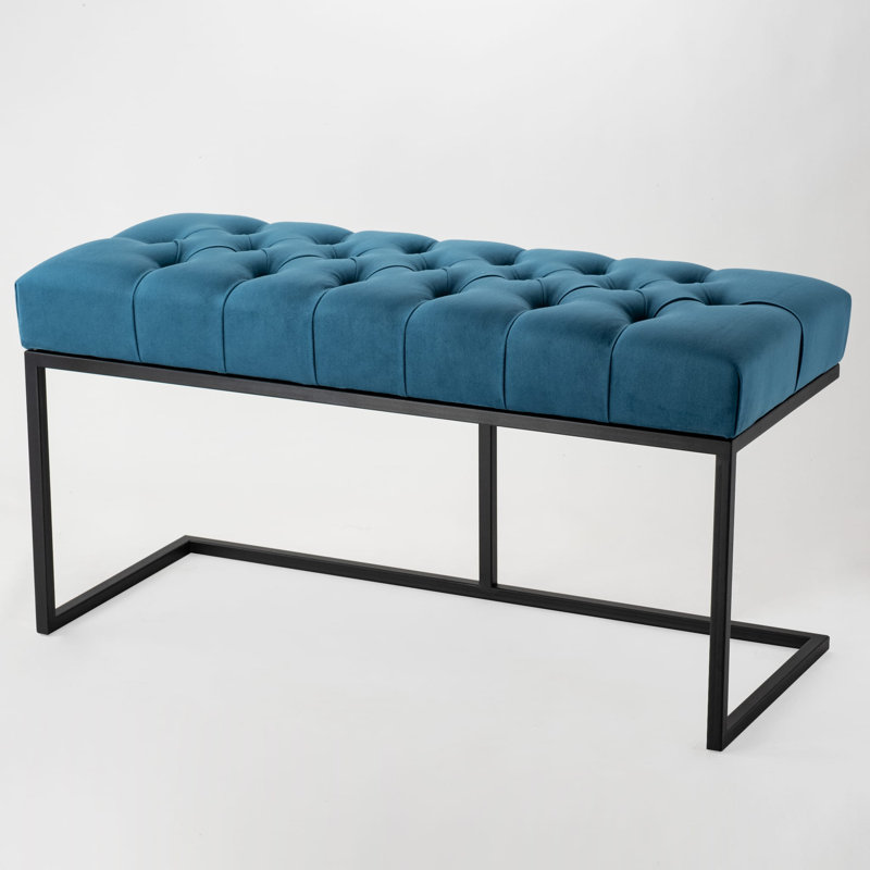Emaleigh Velvet Upholstered Bench, H40 x W100 x D30cm