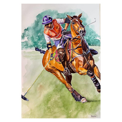 The Polo Time | Watercolor On Paper | By Vaishali Singh