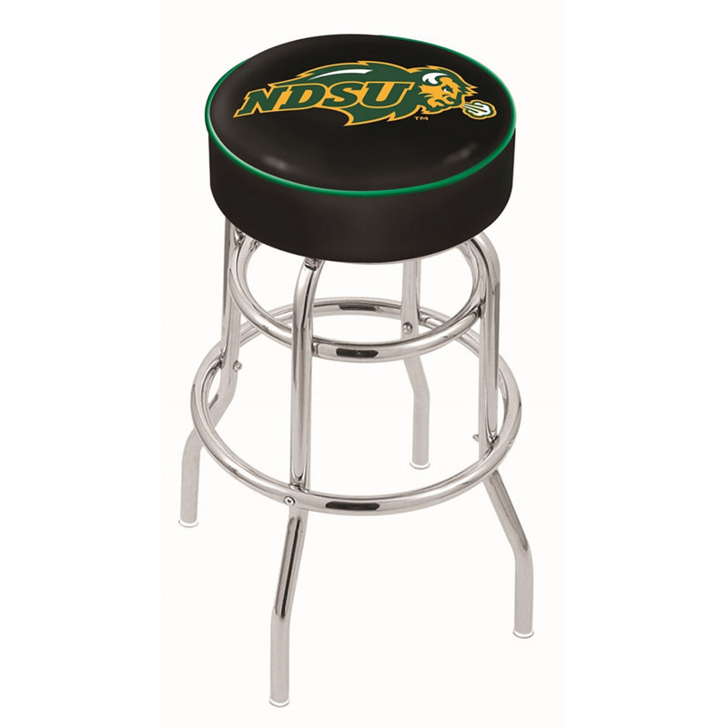 NCAA Swivel Bar & Counter Stool, Counter Stool (25" Seat Height), North Dakota State (Black)