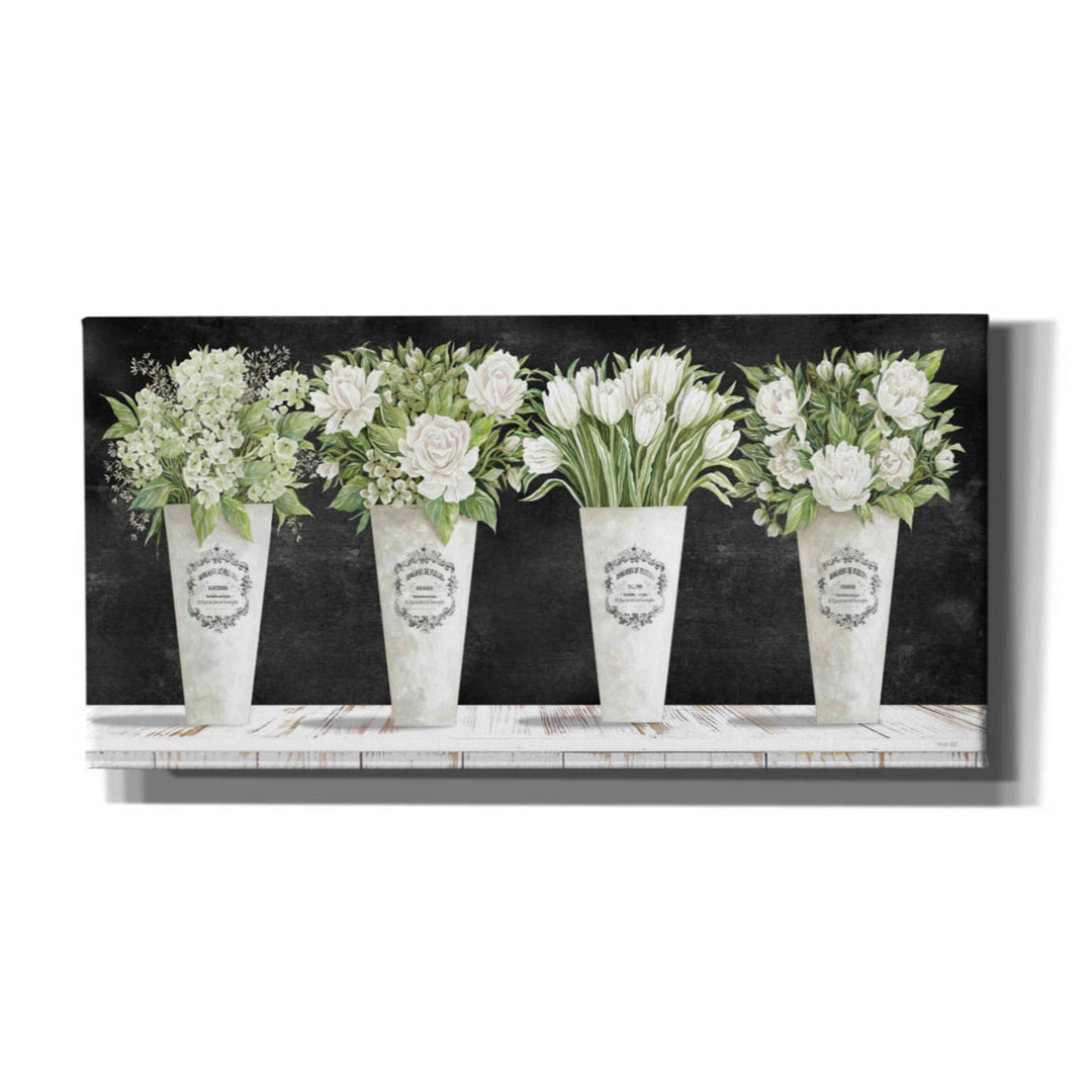 White Flowers Still Life II by Cindy Jacobs - Wrapped Canvas Drawing Print Ophelia & Co. 