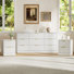 Ensemble 3 pièces commode 9 tiroirs et table de chevet 2 tiroirs