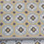 Wool Abstract Area Rug in Blue/Yellow/White