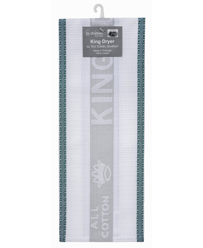 Cotton Stripe Jacquard Tea Towel Kitchen Towel, Green