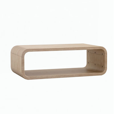 Modern Open-Frame Elegant Curved Coffee Table
