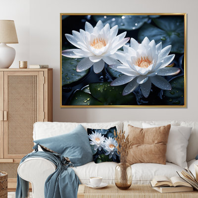 " White Yellow Lotus Field II "